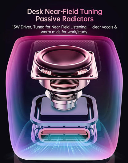 Ditoo Retro Pixel Art Game Bluetooth Speaker with 16X16 LED App Controlled Front Screen (Pink)