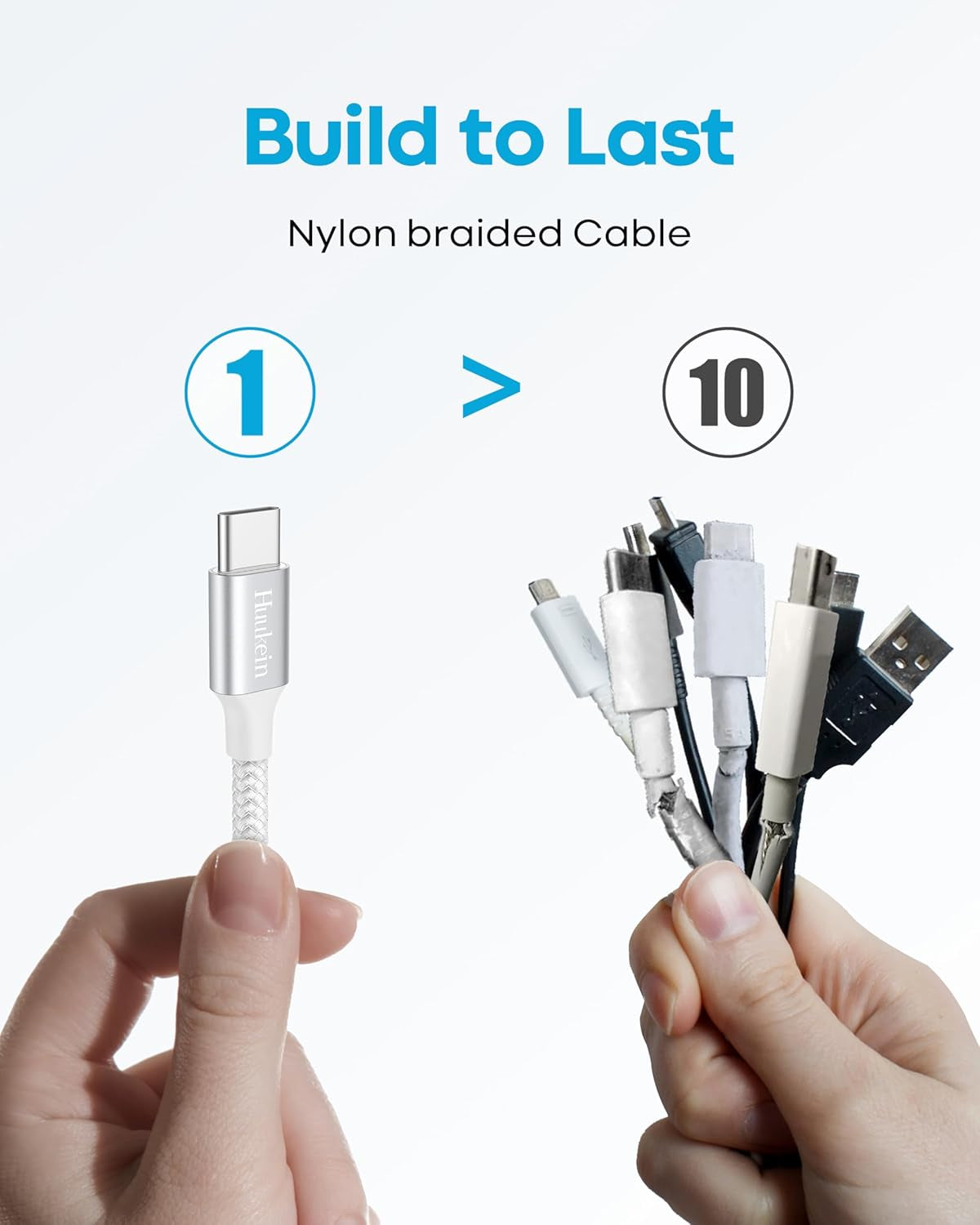 Short USB C Cable 1Ft, 2 Pack USB a to USB C Carplay Cable for Iphone 16 15 Pro Max Plus, Short USBC Car Charger Cord, White