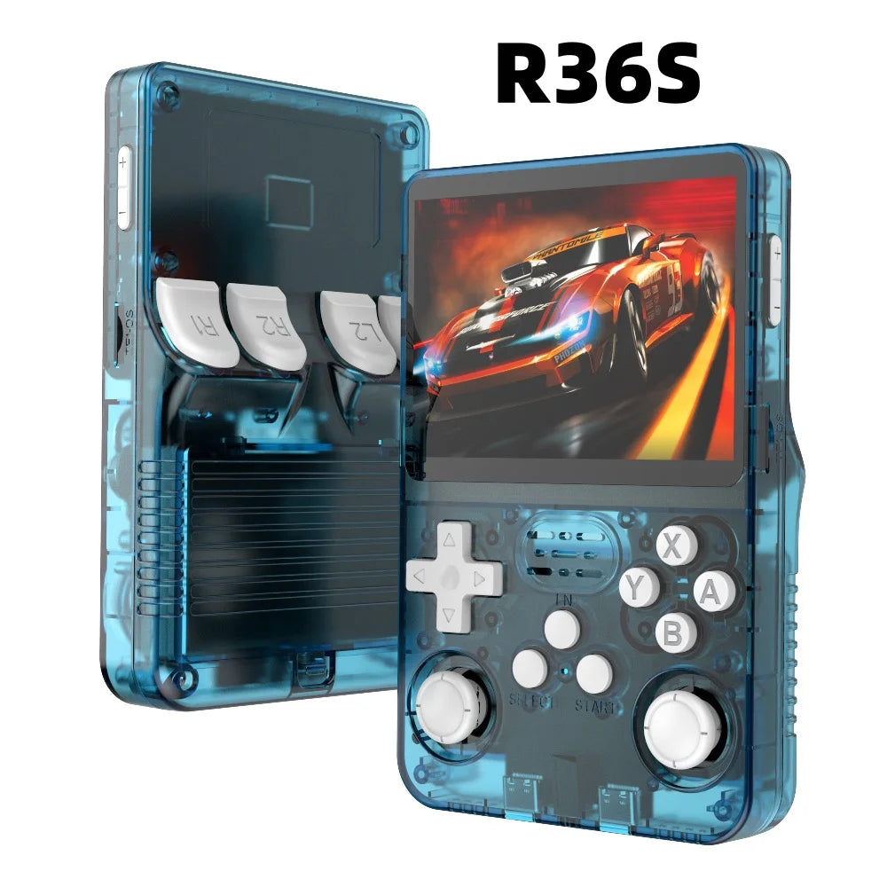 R36S Retro Handheld Video Game Console Linux System 3.5 Inch IPS Screen R35S plus Portable Pocket Video Player 64GB 128GB