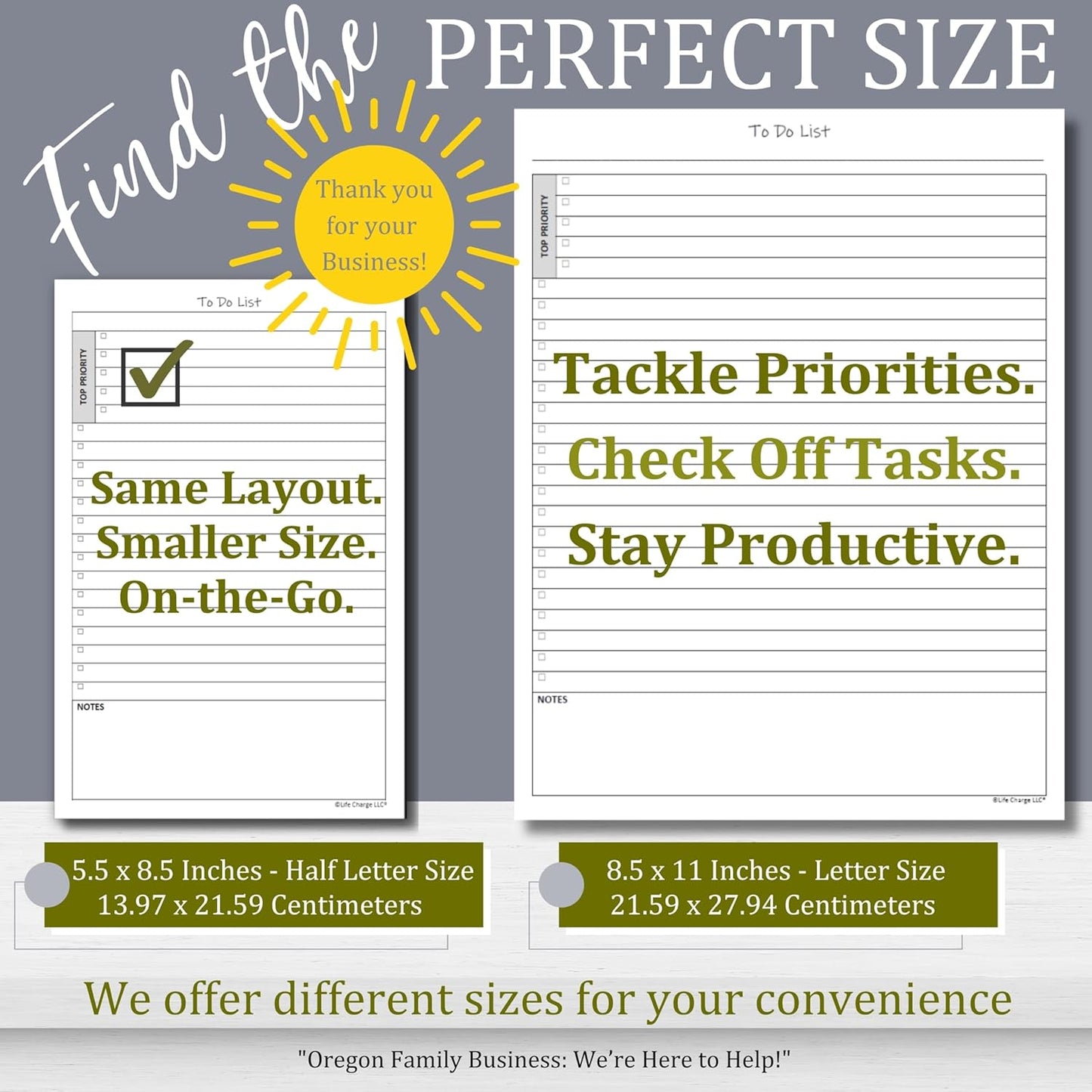 TO DO List Planner Notepad, 60 Page Planning Pad. Undated Todo Checklist W/Priority & Note Sections. Organize & Track Projects, Clients or Daily Tasks. 8.5 X 11, A4 Tear Sheets.