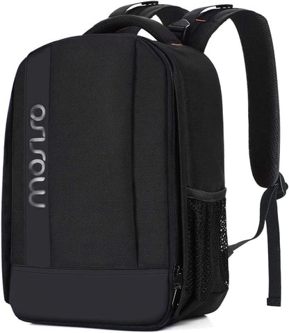 Camera Backpack,Dslr/Slr/Mirrorless Photography Backpack Buffer Padded Shockproof Camera Bag with Customized Modular Inserts&Tripod Holder Compatible with Canon,Nikon,Sony Etc, Black